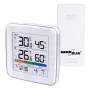 Wireless weather station GreenBlue GB169 — indoor/outdoor temperature & humidity, clock, alarm, range up to 60 m, °C/°F selectable