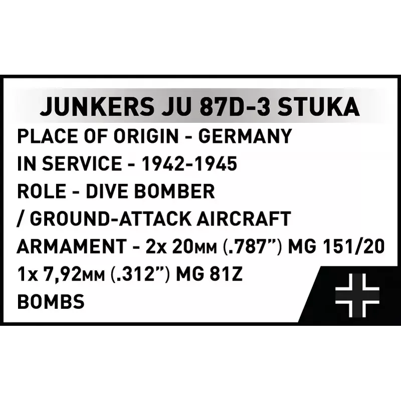 Cobi Blocks Junkers JU 87D-3 Stuka building set 556 pieces