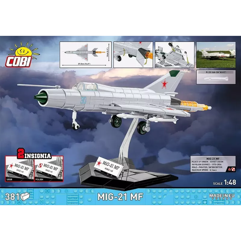 Construction Blocks Cobi Mig-21 MF 381 blocks set — building toy model