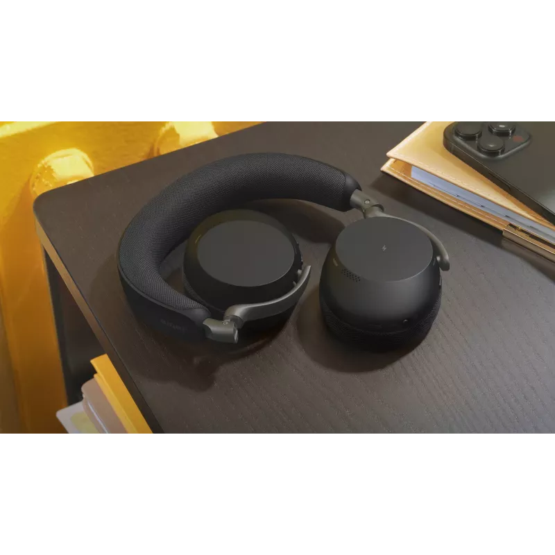 Jabra Evolve3 75 - UC Link390a - Black, Wireless, 20 - 20000 Hz, Calls/Music, 180 g, Headset, Black