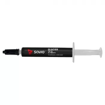 Thermal paste SAVIO TG-01 2G — thermal conductivity 4.7 W/m·K, 2 ml, grey/black