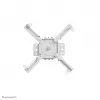 Ceiling projector mount Neomounts CL25-530WH1 — full motion, max load 45 kg, height 25.5 cm, white