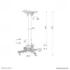 Neomounts CL25-540WH1 Beamer ceiling mount - h 60,5-90,5 cm - easy-install - full motion