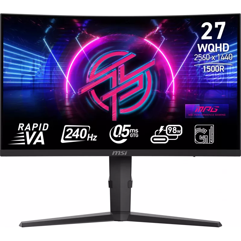MSI MPG 275CQRXF computer monitor 68.6 cm (27 inch) 2560 x 1440 pixels Wide Quad HD Black