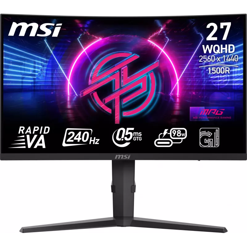 MSI MPG 275CQRXF computer monitor 68.6 cm (27 inch) 2560 x 1440 pixels Wide Quad HD Black
