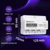Three-phase DIN rail energy meter QOLTEC 50978 — 400V, 100A