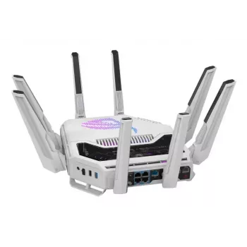 ASUS ROG Rapture GT-BE19000AI wireless router 10 Gigabit Ethernet Tri-band (2.4 GHz / 5 GHz / 6 GHz) White