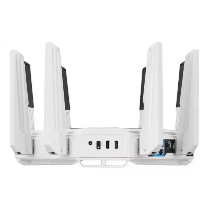 ASUS ROG Rapture GT-BE19000AI wireless router 10 Gigabit Ethernet Tri-band (2.4 GHz / 5 GHz / 6 GHz) White