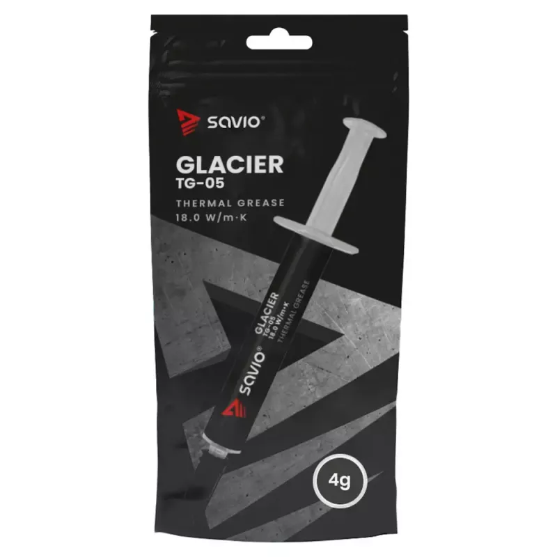 Thermal paste SAVIO TG-05 4g — thermal conductivity 18 W/m·K, viscosity 2.6 g/ml