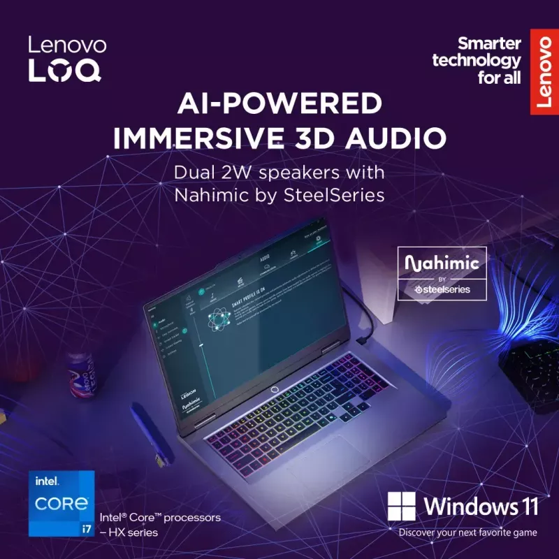 Laptop Lenovo LOQ 17IRX10 17.3 inch FHD IPS i7-13650HX 16GB DDR5 1TB SSD NVIDIA GeForce RTX 5060 8GB Windows 11 Home Luna Grey