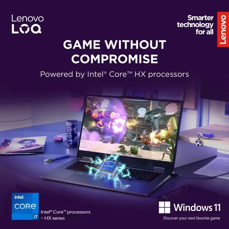 Laptop Lenovo LOQ 17IRX10 17.3 inch FHD IPS i7-13650HX 16GB DDR5 1TB SSD NVIDIA GeForce RTX 5060 8GB Windows 11 Home Luna Grey