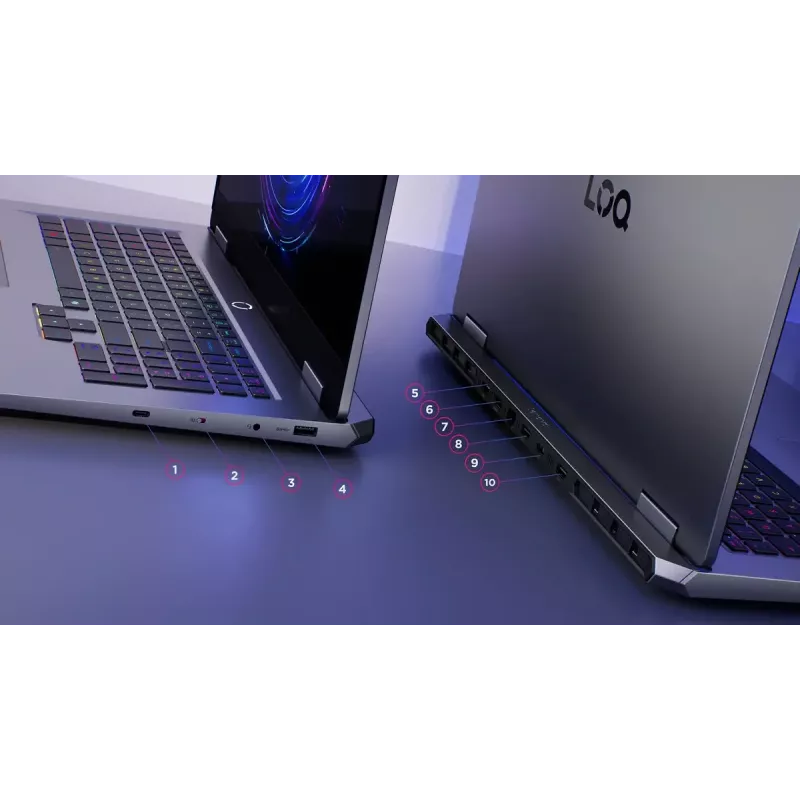 Laptop Lenovo LOQ 17IRX10 17.3 inch FHD IPS i7-13650HX 16GB DDR5 1TB SSD NVIDIA GeForce RTX 5060 8GB Windows 11 Home Luna Grey