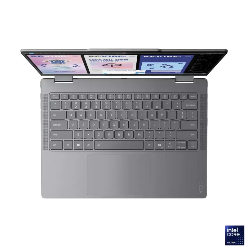 Lenovo Yoga 7 2-in-1 14ILL10 | Luna Grey | 14 inch | OLED | Touchscreen | WUXGA | 1920 x 1200 pixels | Intel Core Ultra 7 | 256V | 16 GB | Soldered LPDDR5x | Solid-state drive capacity 512 GB | Intel Arc Graphics 140V | Windows 11 Home | 802.11be | Bluetooth version 5.4 | Keyboard language English | Keyboard backlit | Warranty 24 month(s) | Battery warranty 12 month(s)