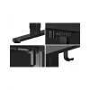 Straight gaming desk Huzaro Hero 8.2 Black MDF rectangular 1200x600 mm, adjustable height 720–1180 mm, 80 kg load