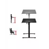 Straight gaming desk Huzaro Hero 8.2 Black MDF rectangular 1200x600 mm, adjustable height 720–1180 mm, 80 kg load