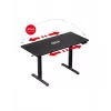 Straight gaming desk Huzaro Hero 8.2 Black MDF rectangular 1200x600 mm, adjustable height 720–1180 mm, 80 kg load