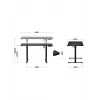 Straight gaming desk Huzaro Hero 8.2 Black MDF rectangular 1200x600 mm, adjustable height 720–1180 mm, 80 kg load
