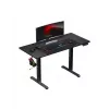 Straight gaming desk Huzaro Hero 8.2 Black MDF rectangular 1200x600 mm, adjustable height 720–1180 mm, 80 kg load