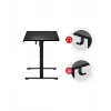 Straight gaming desk Huzaro Hero 8.2 Black MDF rectangular 1200x600 mm, adjustable height 720–1180 mm, 80 kg load