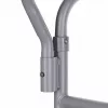 Folding toilet chair ANTAR with armrests, storage box, steel frame, adjustable height 35–50 cm, max load 120 kg, grey