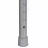 Folding toilet chair ANTAR with armrests, storage box, steel frame, adjustable height 35–50 cm, max load 120 kg, grey