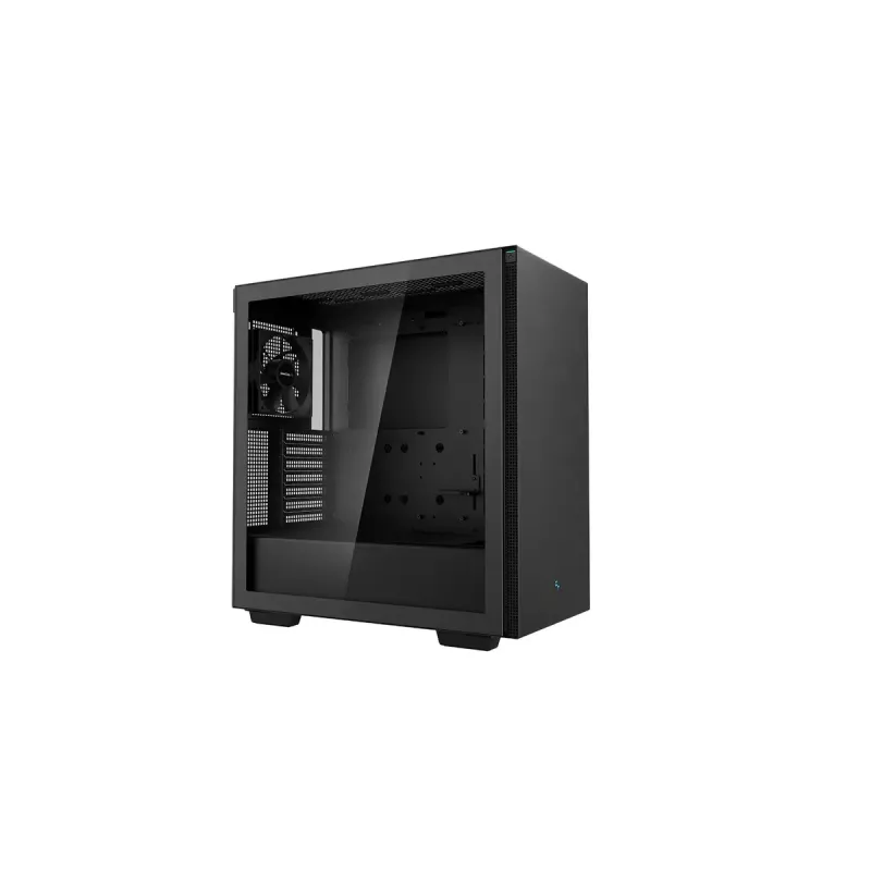 PC case DeepCool CH510 Midi Tower Black — tempered glass, microATX/ATX, supports 360 mm front/top radiators, max GPU 38 cm, PSU bottom, 7 expansion slots