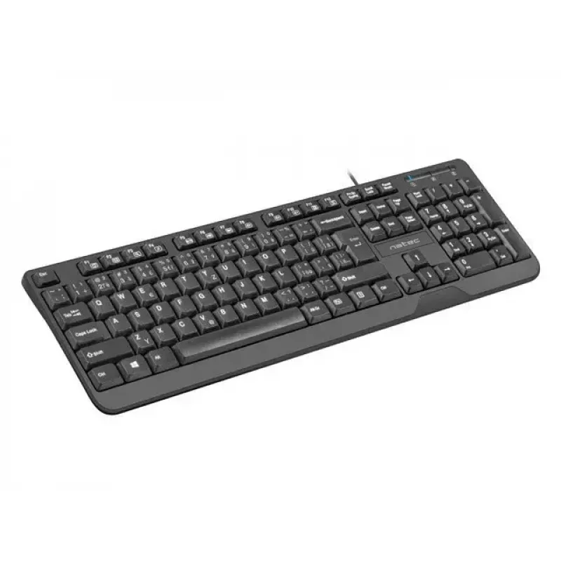 Wired USB Keyboard NATEC NKL-1151 — Black, CZ-SK (Slovak) layout, 104 keys, USB wired, 1.8 m cable