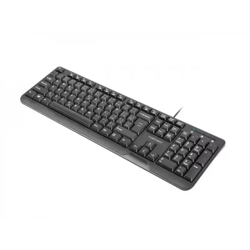 Wired USB Keyboard NATEC NKL-1151 — Black, CZ-SK (Slovak) layout, 104 keys, USB wired, 1.8 m cable