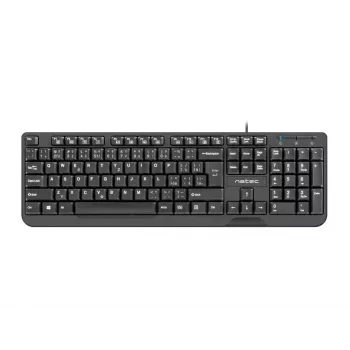 Wired USB Keyboard NATEC NKL-1151 — Black, CZ-SK (Slovak) layout, 104 keys, USB wired, 1.8 m cable