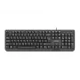 Wired USB Keyboard NATEC NKL-1151 — Black, CZ-SK (Slovak) layout, 104 keys, USB wired, 1.8 m cable