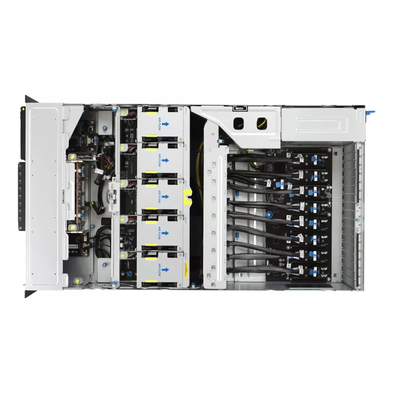 Rack server ASUS ESC8000A-E13 (4U) Silver — LGA 6096, AMD EPYC, DDR5, up to 3 TB, 24 DIMM, 2× CPU, 3200 W PSU