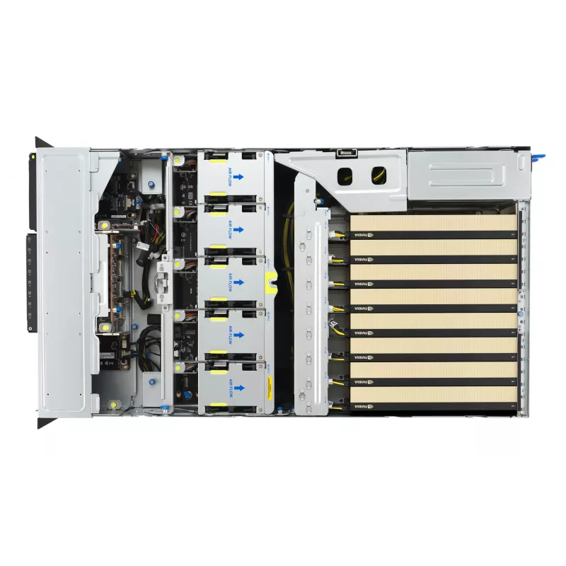 Rack server ASUS ESC8000A-E13 (4U) Silver — LGA 6096, AMD EPYC, DDR5, up to 3 TB, 24 DIMM, 2× CPU, 3200 W PSU