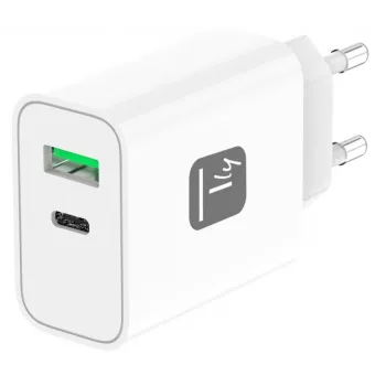 Techly IPW-USB-30WACG mobile device charger Universal White AC Fast charging Indoor