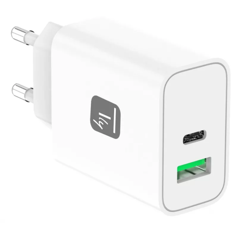 Techly IPW-USB-30WACG mobile device charger Universal White AC Fast charging Indoor