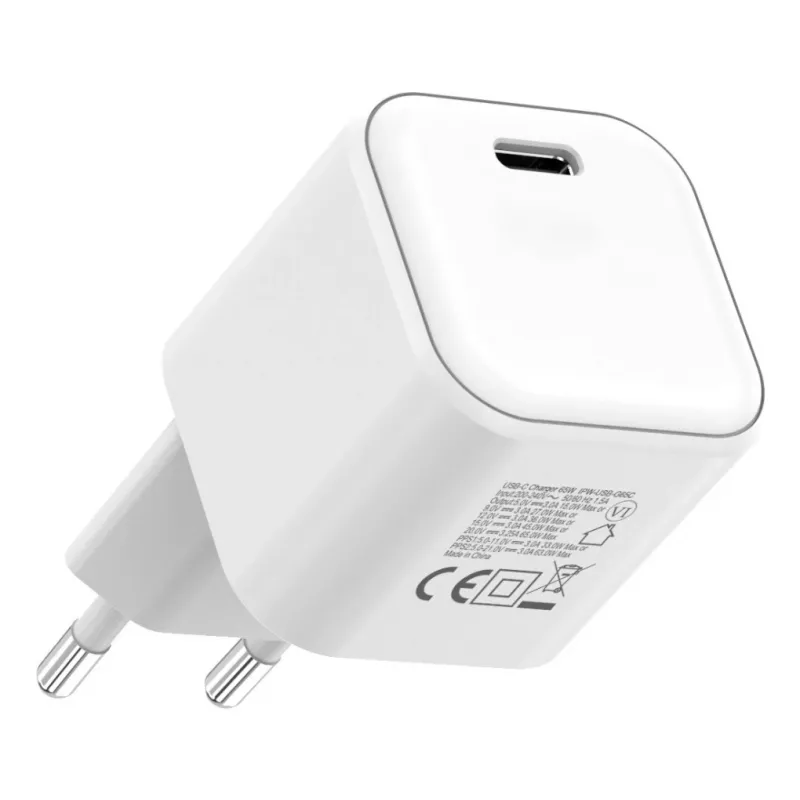 Techly IPW-USB-G65C mobile device charger Universal White AC Fast charging Indoor