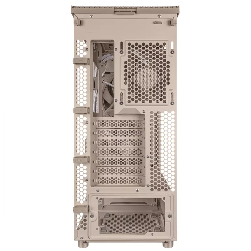 PC case ASUS ProArt PA401 Wood Mesh PWM Beige — ATX, wood, 2×160 mm front, 1×120 mm rear, 2×3.5 inch + 2×2.5 inch bays