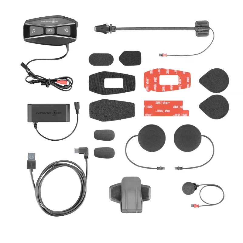 Interphone U-COM 16, 1600 m, A2DP, AVRCP, Black, Waterproof, IP67, 8 h