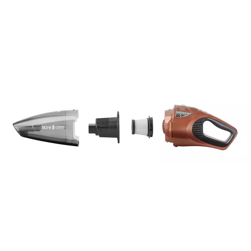 Handheld vacuum Concept VP4360 — dry & wet cleaning, HEPA filter, 0.45 L dust, 0.15 L liquid, 45 min runtime, Black/Brown