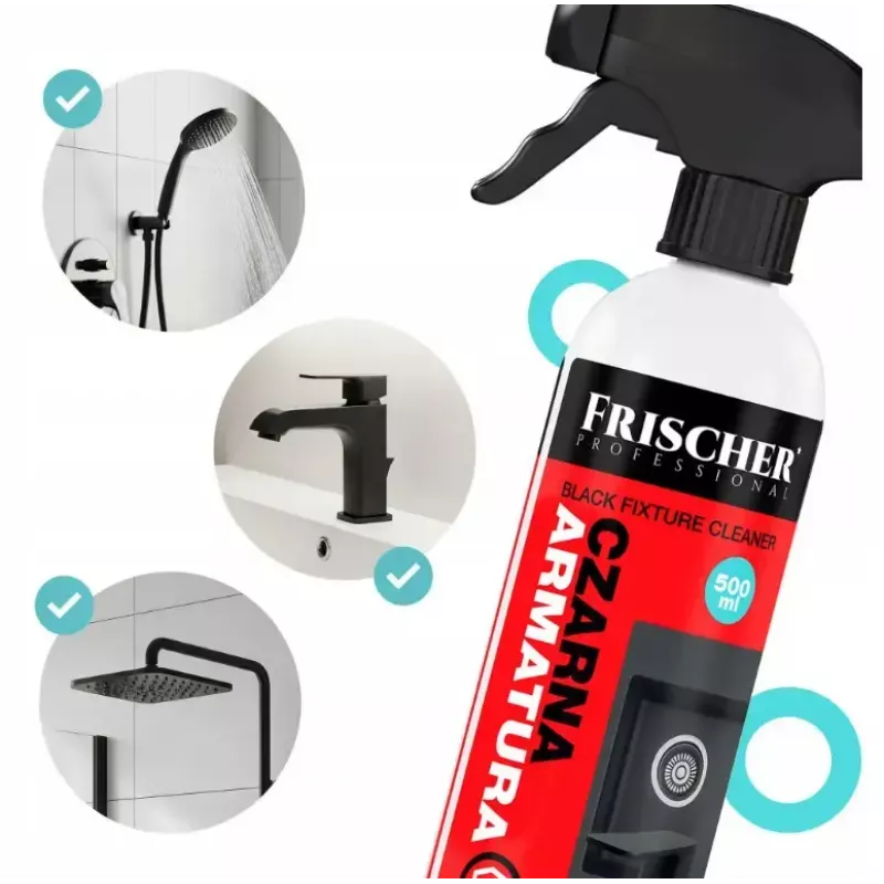 Cleaning fluid FRISCHER Frischer black fittings cleaner 0.5 L trigger bottle for black fittings