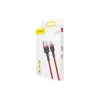 USB-A to USB-C cable Baseus Cafule — USB 2.0 A→C, QC3.0 charging support, nylon braided, red