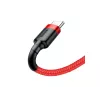 USB-A to USB-C cable Baseus Cafule — USB 2.0 A→C, QC3.0 charging support, nylon braided, red