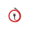 USB-A to USB-C cable Baseus Cafule — USB 2.0 A→C, QC3.0 charging support, nylon braided, red