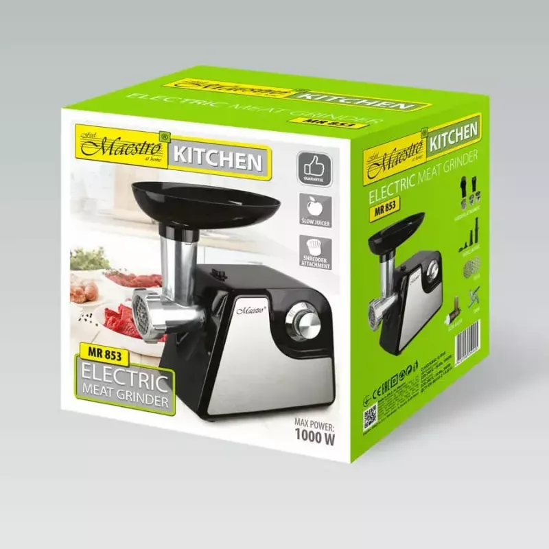 Electric meat grinder Maestro MR 853, 1000W motor, household use