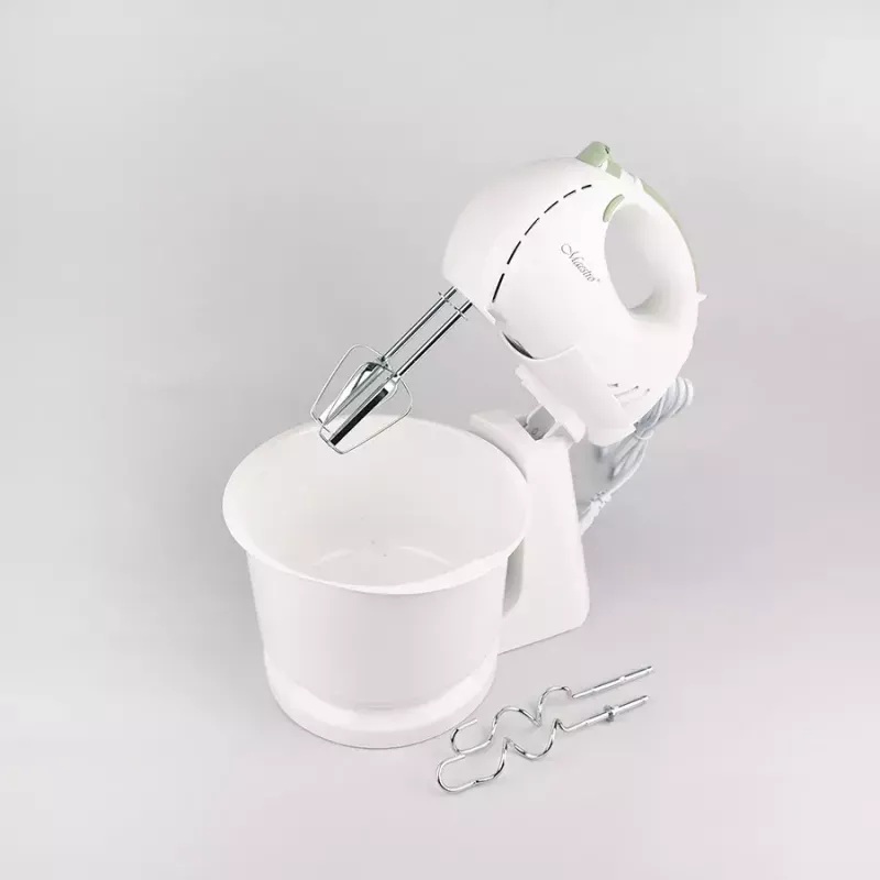 Maestro MR-551 Stand Mixer with Rotating Bowl, 600 W, Black/Steel
