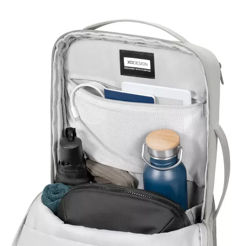 Backpack XDDESIGN Air P706.3219 — Grey, 15 L, laptop compartment up to 15.6 inch, lockable main slider