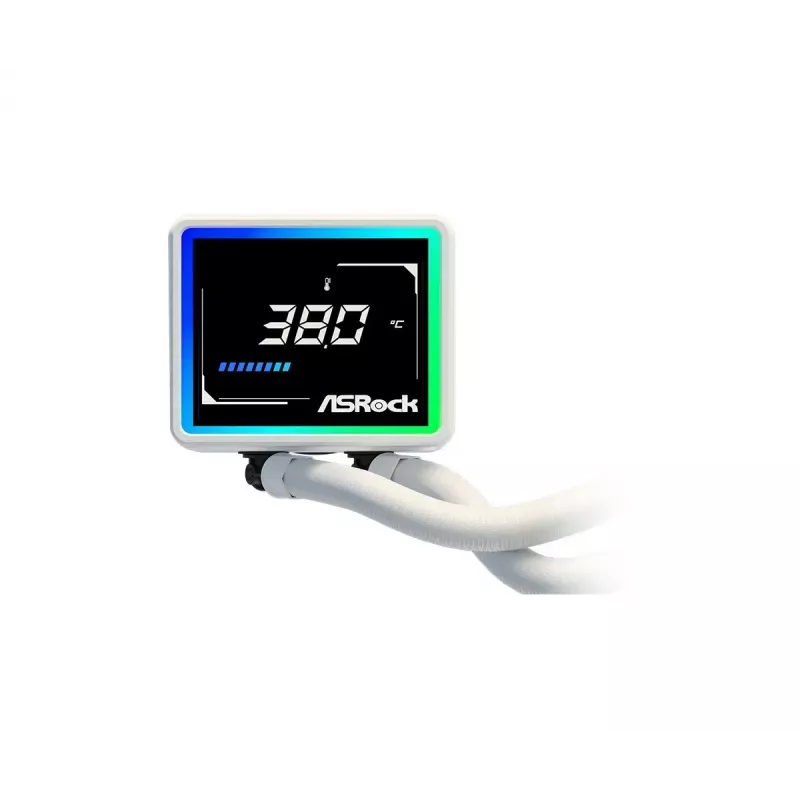 ASROCK Challenger 360 Digital ARGB White — 360mm CPU liquid cooler, digital ARGB lighting, white finish