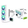 ASROCK Challenger 360 Digital ARGB White — 360mm CPU liquid cooler, digital ARGB lighting, white finish