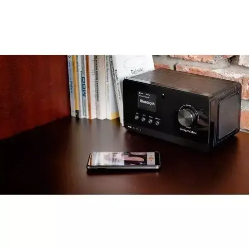 Internet radio Krüger&Matz KM0816.1 — Black, Bluetooth 5.2, FM, 2×7W, 430 presets, remote, 3.5 mm headphone