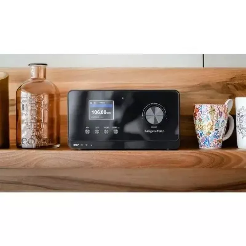 Internet radio Krüger&Matz KM0816.1 — Black, Bluetooth 5.2, FM, 2×7W, 430 presets, remote, 3.5 mm headphone