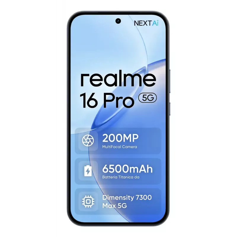 Smartphone REALME realme 16 Pro 6.8 inch Dual SIM 5G — MediaTek Dimensity, 8 GB RAM, 512 GB, 200 MP, 6500 mAh, Grey